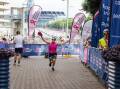 Melissa Pearson completed the National Breast Cancer Foundation Pink Triathlon in Sydney in January after surgery, chemo and radiation. Picture supplied